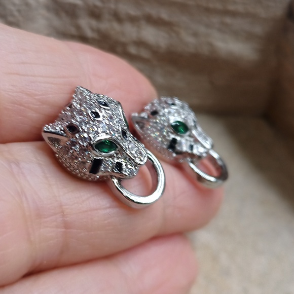 Chain 18K white gold over Stainless steel Leopard panther head - Picture 7 of 11